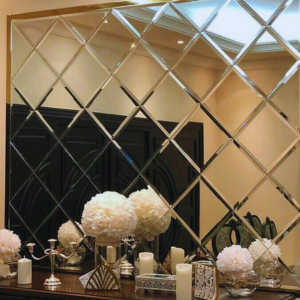 Beveled Mirror Wall Design